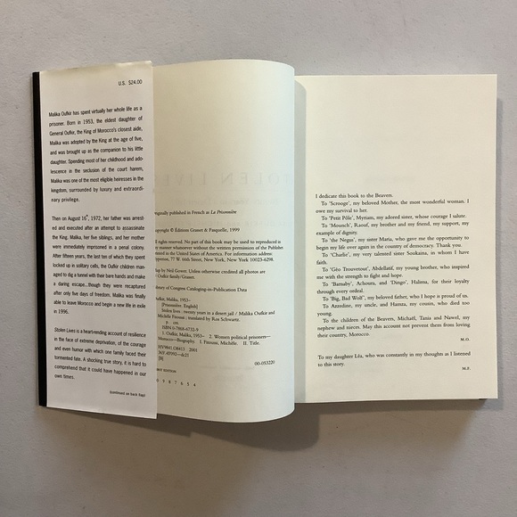 Stolen Lives by Malika Oufkir and Michèle Fitoussi Hardcover Book - Picture 4 of 6